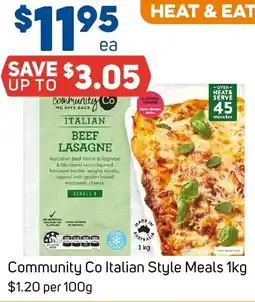 Foodland Community Co Italian Style Meals offer