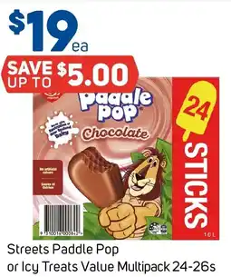 Foodland Streets Paddle Pop or Icy Treats Value Multipack offer