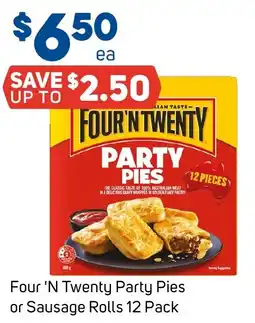 Foodland Four 'N Twenty Party Pies or Sausage Rolls offer