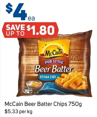 Foodland McCain Beer Batter Chips offer