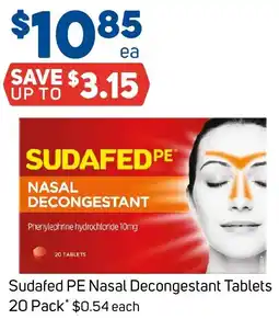 Foodland Sudafed PE Nasal Decongestant Tablets offer