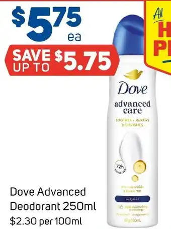Foodland Dove Advanced Deodorant offer