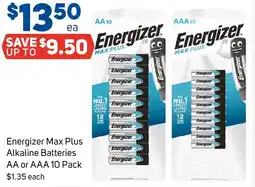 Foodland Energizer Max Plus Alkaline Batteries offer