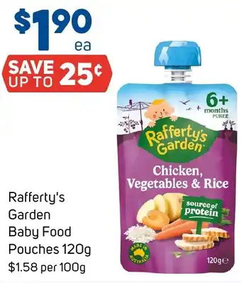 Foodland Rafferty's Garden Baby Food Pouches offer