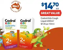 Foodland Codral Kids Cough Liquid offer