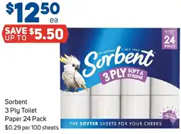 Foodland Sorbent 3 Ply Toilet Paper offer