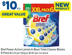 Foodland Bref Power Active Lemon In Bowl Toilet Cleaner Blocks offer
