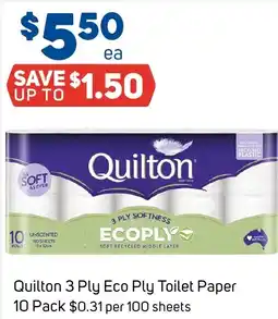 Foodland Quilton 3 Ply Eco Ply Toilet Paper offer
