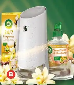 Foodland Air Wick 2 x Essential Oil Vanilla & Shea Butter Automatic Spray Kit offer