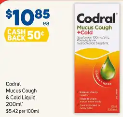 Foodland Codral Mucus Cough & Cold Liquid offer