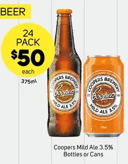 Foodland Coopers Mild Ale 3.5% Bottles or Cans offer