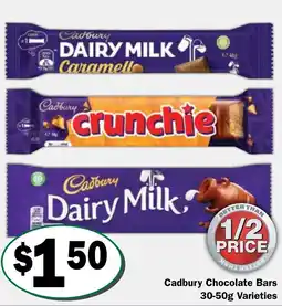 Friendly Grocer Cadbury Chocolate Bars offer