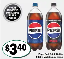 Friendly Grocer Pepsi Soft Drink Bottle offer
