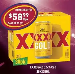 Liquor Legends XXXX Gold 3.5% Can offer