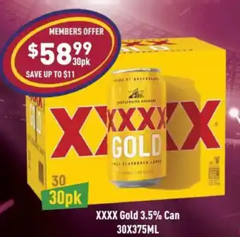 XXXX Gold 3.5% Can