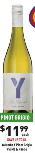 Liquor Legends Yalumba Y Pinot Grigio & Range offer