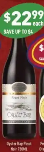 Liquor Legends Oyster Bay Pinot Noir offer