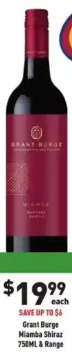 Liquor Legends Grant Burge Miamba Shiraz & Range offer