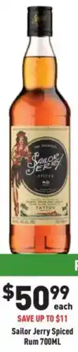 Liquor Legends Sailor Jerry Spiced Rum offer