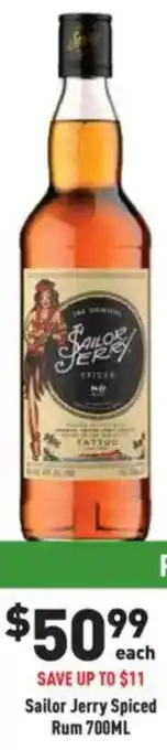Liquor Legends Sailor Jerry Spiced Rum offer