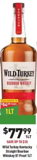 Liquor Legends Wild Turkey Kentucky Straight Bourbon Whiskey 81 Proof offer