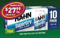 Liquor Legends Hahn Super Dry 4.6% Can offer