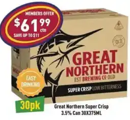 Liquor Legends Great Northern Super Crisp 3.5% Can offer