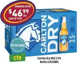 Liquor Legends Carlton Dry Mid 3.5% Bottle offer