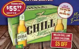 Liquor Legends Miller chill lime lager offer