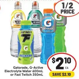 IGA Gatorade, G-Active Electrolyte Water or Fast Twitch offer
