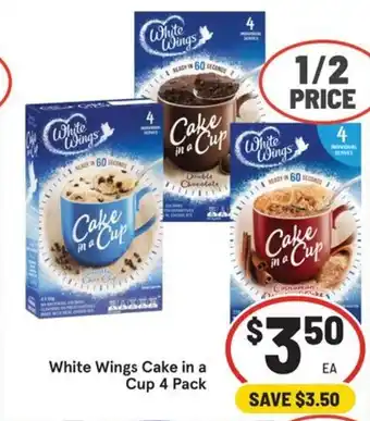 IGA White Wings Cake in a Cup offer