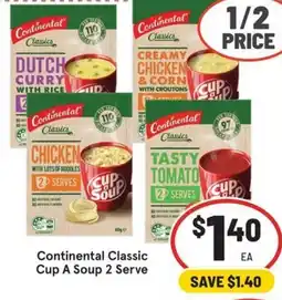 IGA Continental Classic Cup A Soup 2 Serve offer