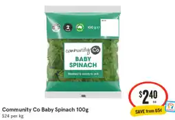 IGA Community Co Baby Spinach offer