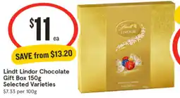 IGA Lindt Lindor Chocolate Gift Box offer