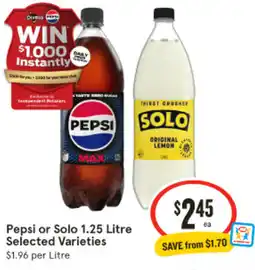 IGA Pepsi or Solo offer