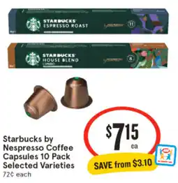 IGA Starbucks by Nespresso Coffee Capsules offer
