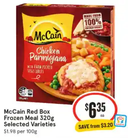 IGA McCain Red Box Frozen Meal offer