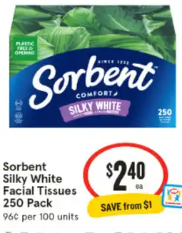 IGA Sorbent Silky White Facial Tissues offer