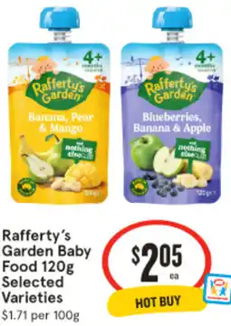 IGA Rafferty's Garden Baby Food offer