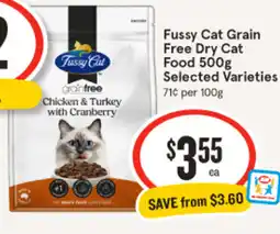 IGA Fussy Cat Grain Free Dry Cat Food offer