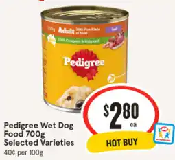 IGA Pedigree Wet Dog Food offer