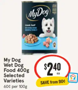 IGA My Dog Wet Dog Food offer