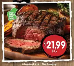 Spudshed Whole Beef Scotch Fillet Economy offer