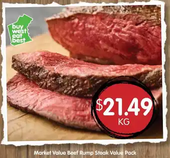 Spudshed Market Value Beef Rump Steak Value Pack offer
