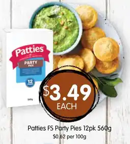 Spudshed Patties FS Party Pies offer