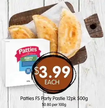 Spudshed Patties FS Party Pastie offer