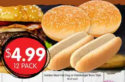 Spudshed Golden West Hot Dog or Hamburger Buns offer