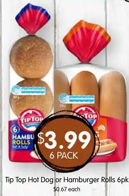 Spudshed Tip Top Hot Dog or Hamburger Rolls offer