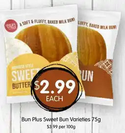 Spudshed Bun Plus Sweet Bun Varieties offer