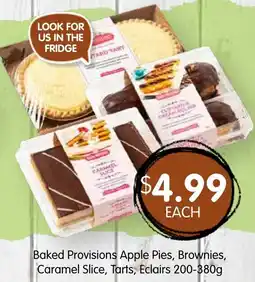 Spudshed Baked Provisions Apple Pies, Brownies, Caramel Slice, Tarts, Eclairs offer